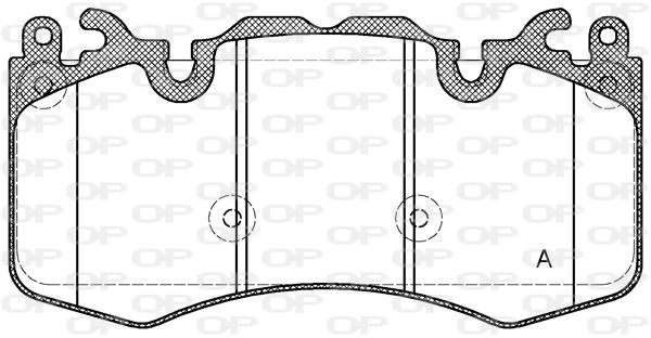 OPEN PARTS Комплект тормозных колодок, дисковый тормоз BPA1410.00